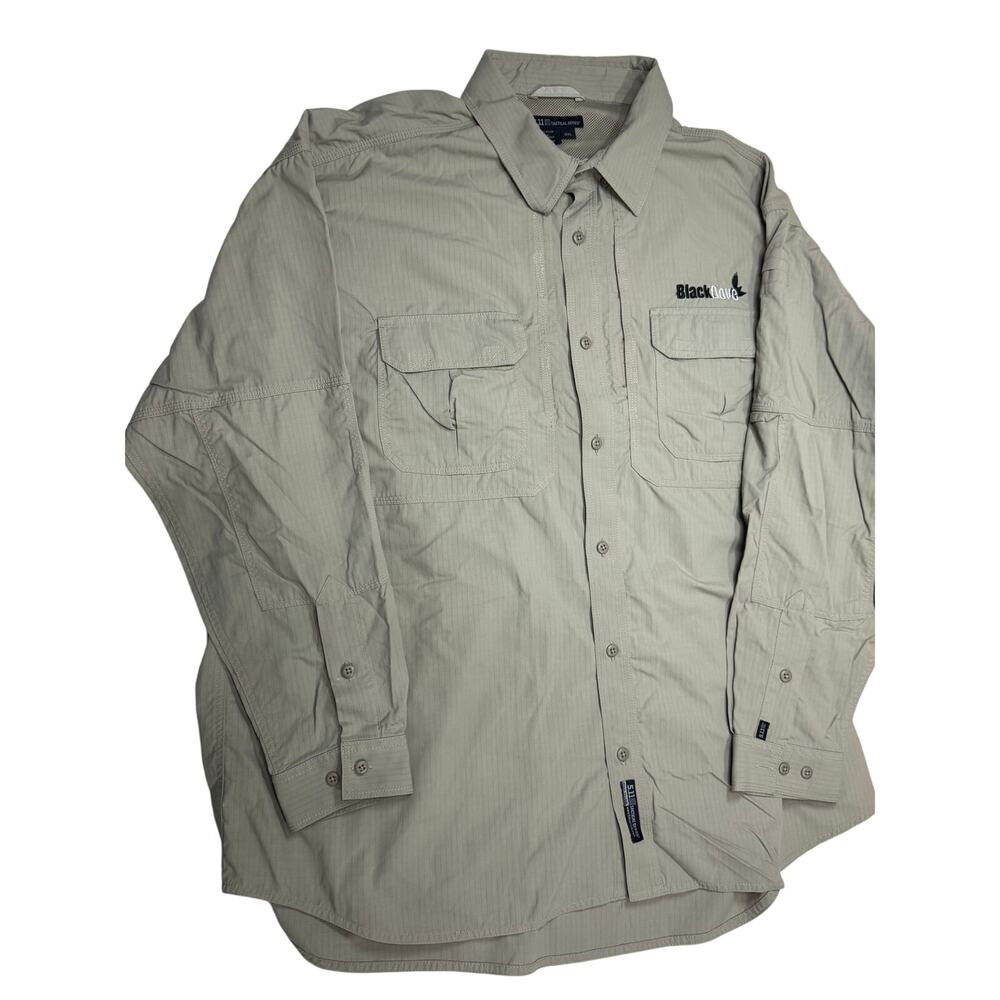 5.11 Tactical Series Long Sleeve Shirt Size 3XL Khaki Vented Back